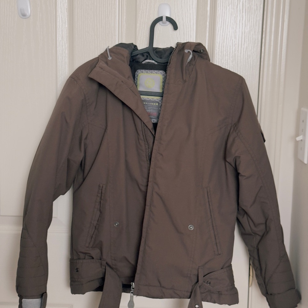 Brown Weather-Resistant Hooded snowgear